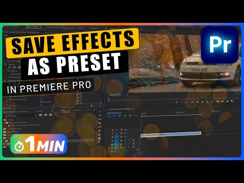 How to SAVE Video Effect PRESETS in Premiere Pro