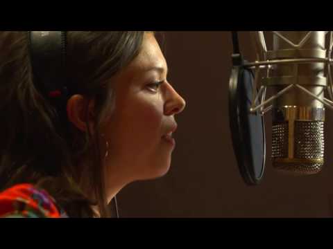 The Broadway cast of In Transit records "Getting There" for the cast album
