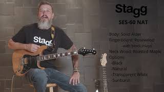 Video thumbnail for Stagg - SES - 60 NAT - Electric guitar with solid alder body by Stagg