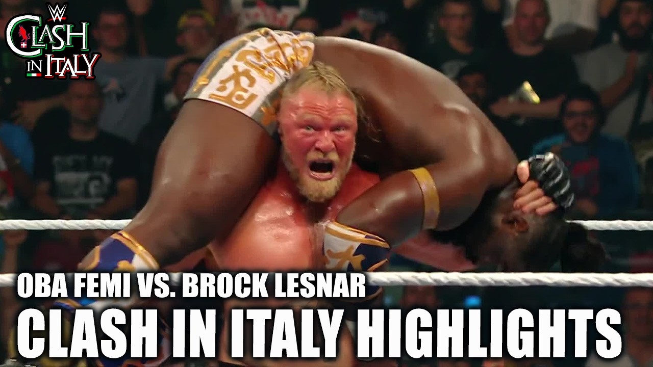 WRESTLEMANIA REMATCH 🍿 Oba Femi vs. Brock Lesnar | Clash in Italy | WWE on ESPN
