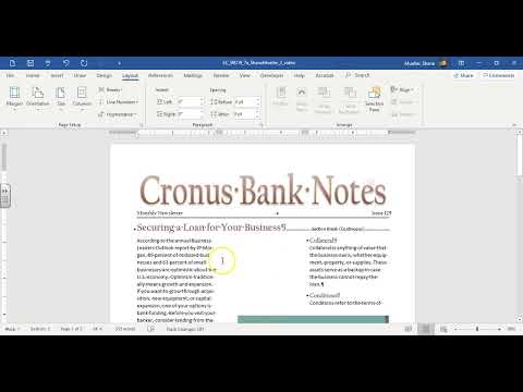 SAM Project 7a Cronus Bank