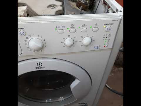 indesit washing machine  how to resolve bilking light