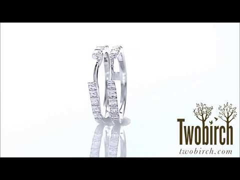 0.5 Ct. Cathedral Bar Set Wedding Ring Guard - TwoBirch - TB-GUARD-0065-WG-H