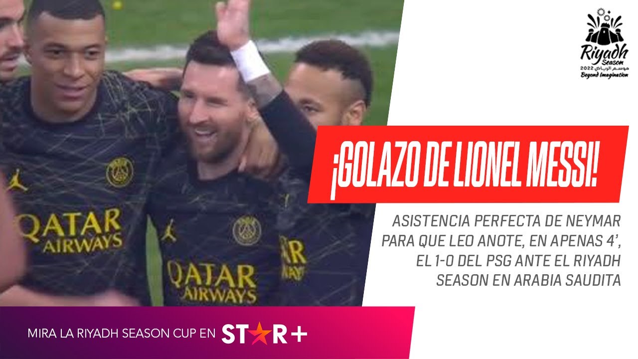🔥⚽ ¡ASISTENCIA DE NEY Y GOLAZO DE MESSI PARA ABRIR EL PARTIDO ENTRE PSG Y RIYADH SEASON!