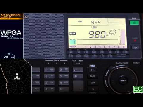 Daytime AM Bandscan for Macon, GA (2015)