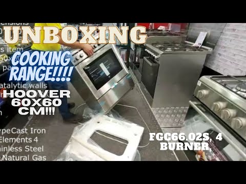 Hoover || Gas Cooker || Silver  60cm Model || FGC66.02S 4 Burner || Unboxing