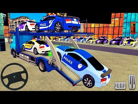 City Police Car Transporter: Truck Trailer Driving - Android Gameplay