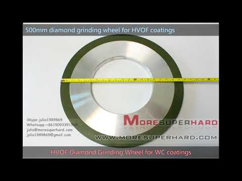 D500-H254-X38-T25 Resin diamond grinding wheel for HVOF hard surface grinding