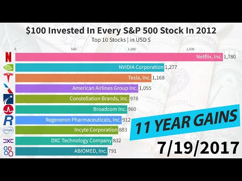 Top 10 Stocks Over 11 Years  |  $100 Invested In Every Stock