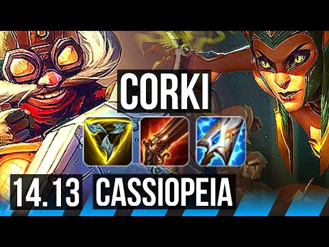 CORKI vs CASSIOPEIA (MID) | Rank 5 Corki, 4k comeback, Godlike, Rank 28 | EUW Challenger | 14.13