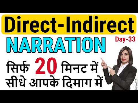 Narration rules | Direct and Indirect Speech Rules | EC Day33 Video