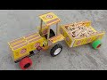 How To Make Mini Tractor And Trolley At Home Matchbox Tractor And Trolley Diy Matchbox Projects