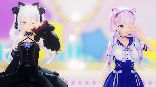 [MMD]メンヘラじゃないもん！/湊あくあ&紫咲シオン(4K)