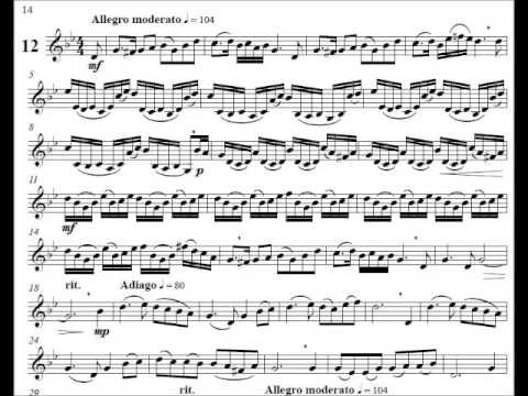 Etude 12 from Nathan Ost's "21 Melodic Etudes for Trumpet"