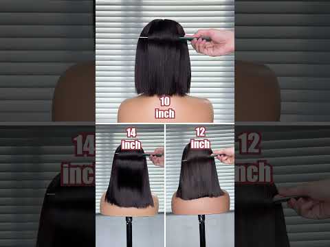 Bang straight bob wig, Closure bob wig