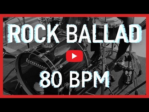 Slow Rock Ballad Drum Track 80 BPM [HD]