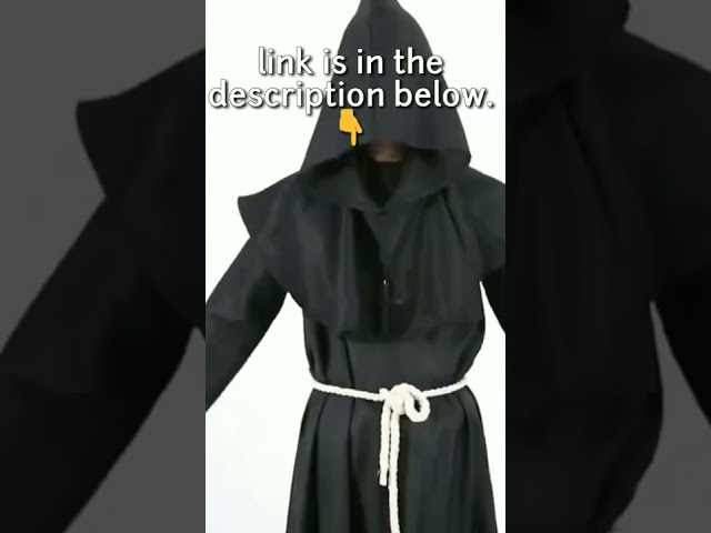 Vídeo relacionado con Aomig Disfraz de Monje Halloween, Disfraz de Sacerdote Medieval con Cruz y Capucha, Disfraz de Monje Sacerdote Medieval Renacimiento Traje, Disfraz Halloween Adulto para Fiestas Carnaval, Marrón-XL
