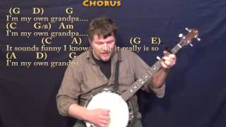 I&#39;m My Own Grandpa (Willie Nelson) Banjo Cover Lesson with Lyrics/Chords Capo 2nd
