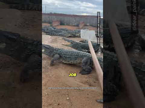 This Man Works With Dozens of Crocodiles 😮 #shorts (@dear_painkiller)