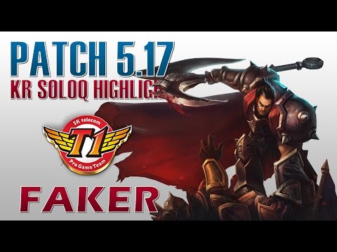 SKT T1 Faker - Darius Top Lane - KR SoloQ Highlights
