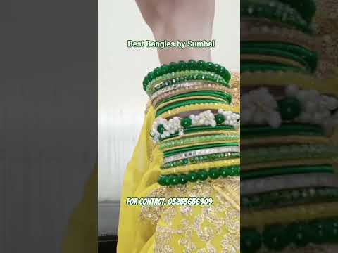 Bangles for Bride🤍💚 #bangles #bride #jewelry #viral