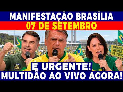 MANIFESTAÇÃO EM BRASÍLIA 7 DE SETEMBRO AO VIVO MULTIDÃO COM FLÁVIO E MENDONÇA NA CAPITAL!