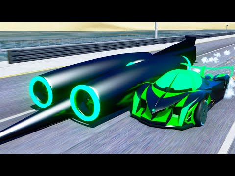 1.5 Million HP Devel Sixteen 2014 vs Thrust SSC Alien Engine at Special Stage Route X