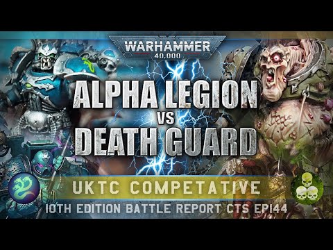 Death Guard vs Alpha Legion Chaos Space Marines Warhammer 40K Battle Report 10th Edition 2000pts