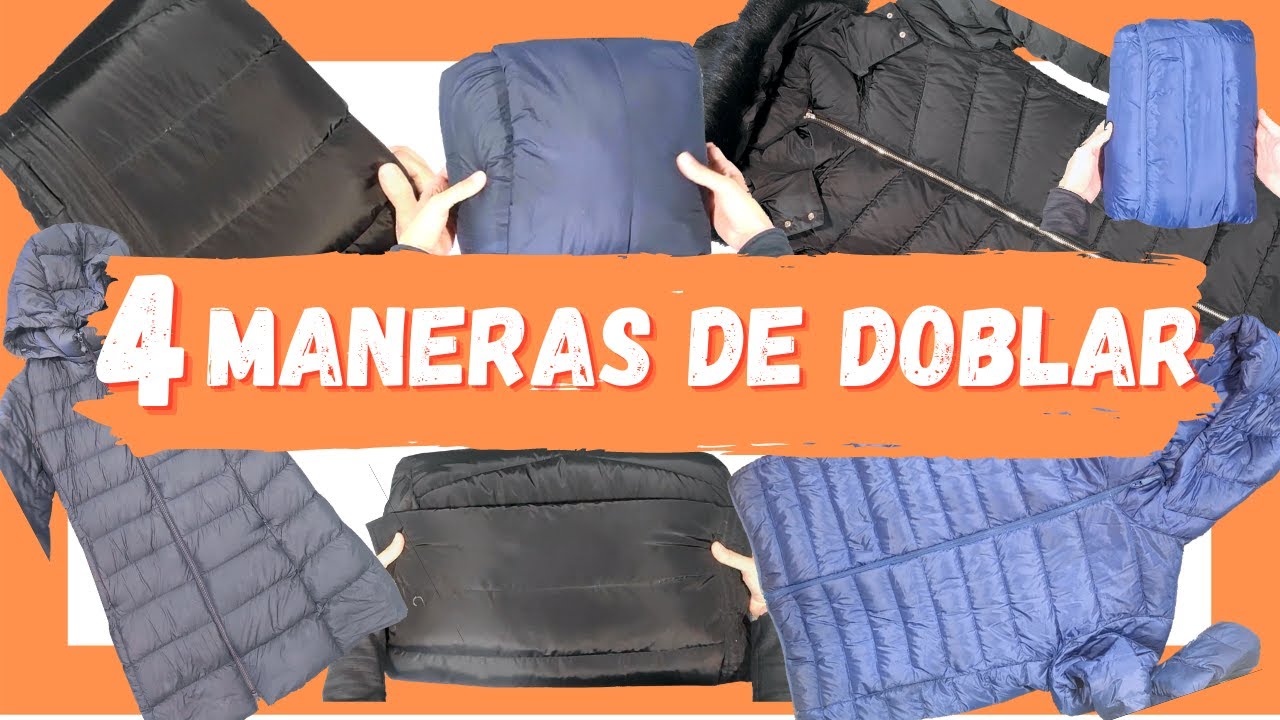Las 4 Maneras de DOBLAR CHAQUETAS Y ABRIGOS. Redúcelos al máximo.👀