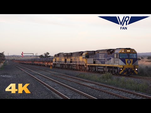 Qube and V/Line on the North East: Australian Trains in 4K