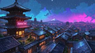 Nostalgic Lofi Hip Hop Beats 🪄 Japanese Town Ambience & 1980s & 90s Retro Vibes 🪶 Lofi Rain Playlist