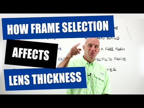 フレームの選択がレンズの厚さに与える影響 - サイズと形状の問題 (How Frame Selection Affects Lens Thickness - Size AND Shape Matter)