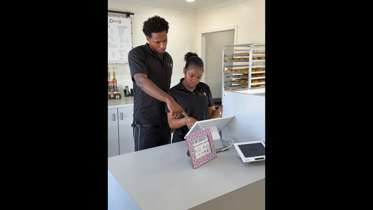 Tre’s first day working at the donut shop! He needs MONEY!