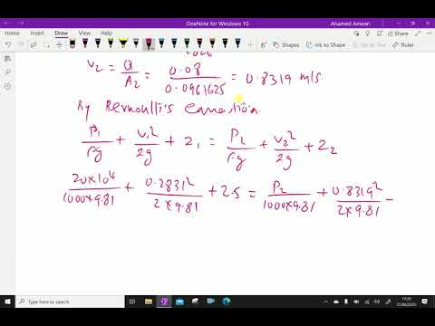 Fluid Mechanics: - (Bernoulli's equation; Solving a problem) - 79.
