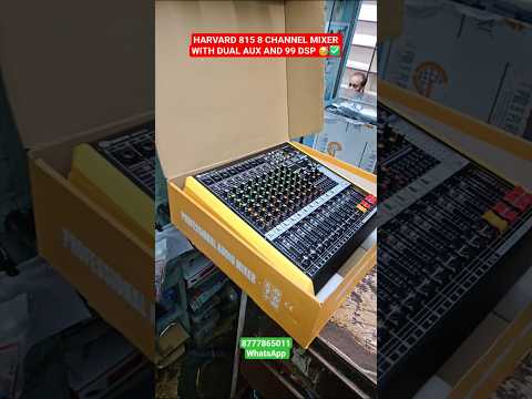 HARVARD 815 8 CHANNEL MIXER WITH DUAL AUX AND 99 DSP #audiomixer #djmixer #djmarketkolkata #foryou
