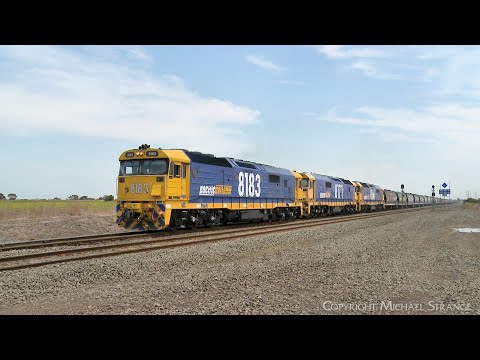 7734V Pacific National Grain Train At Gheringhap With Triple 81's  (12/12/2023) - PoathTV Railways