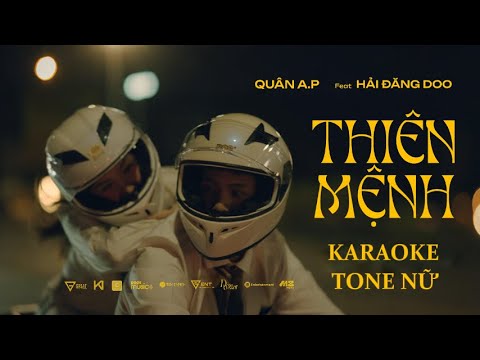 🪽THIÊN MỆNH🪽| QUÂN A.P ft HẢI ĐĂNG DOO | KARAOKE TONE NỮ