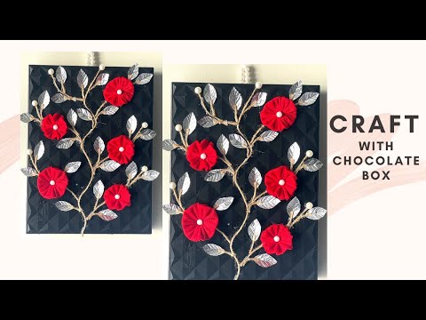 Wall-hanging Craft || DIY - Craft with chocolate box || USA || RUDVEDA Vlogs