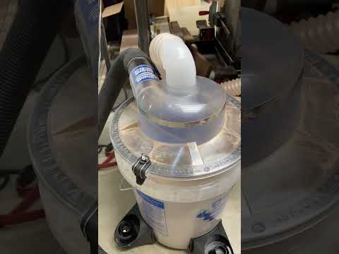 First test of the new Oneida Dust Deputy Low-Pro deluxe separator kit.