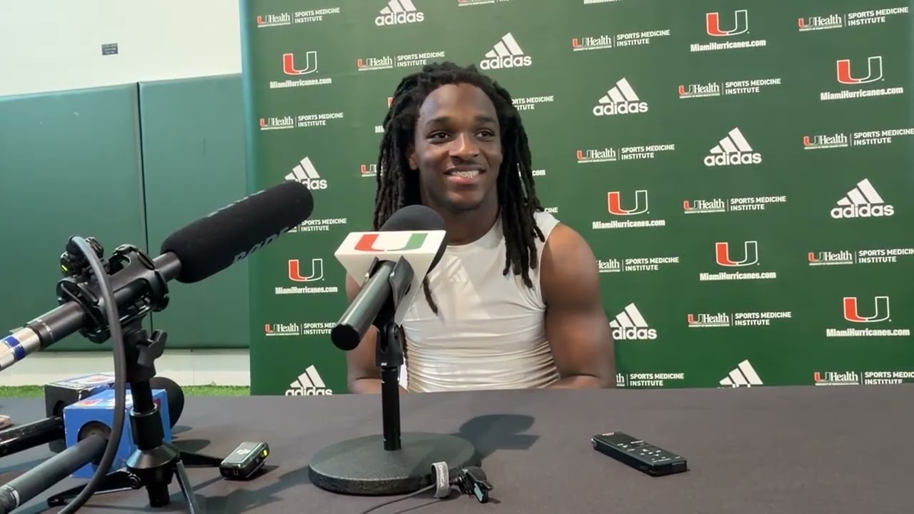 Miami Hurricanes WR Malachi Toney after March 31 spring practice