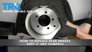 How to Replace Rear Brakes 2007-17 Jeep Compass