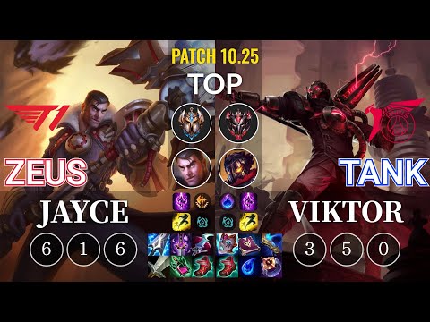 T1 Zeus Jayce vs TLN Tank Viktor Top - KR Patch 10.25