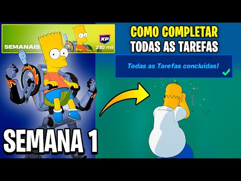 HOW TO COMPLETE ALL WEEKLY TASKS MISSIONS WEEK 1 (SIMPSONS SEASON CHAPTER 6) - Fortnite