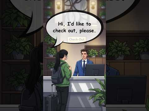 💼 Checking Out of a Hotel – Simple English Conversation #englishspeaking