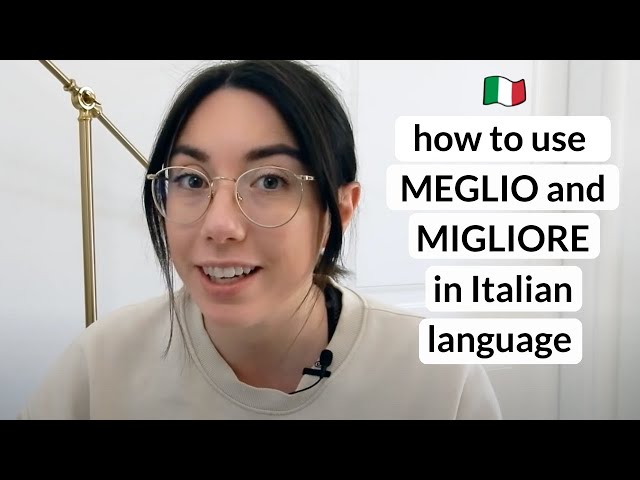意大利语中Migliore的视频发音