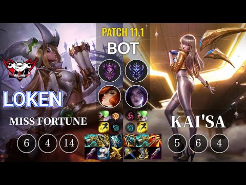 JDG LokeN Miss Fortune vs Kai'Sa Bot - KR Patch 11.1