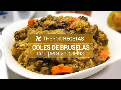Coles de Bruselas con Pera y Ciruelas