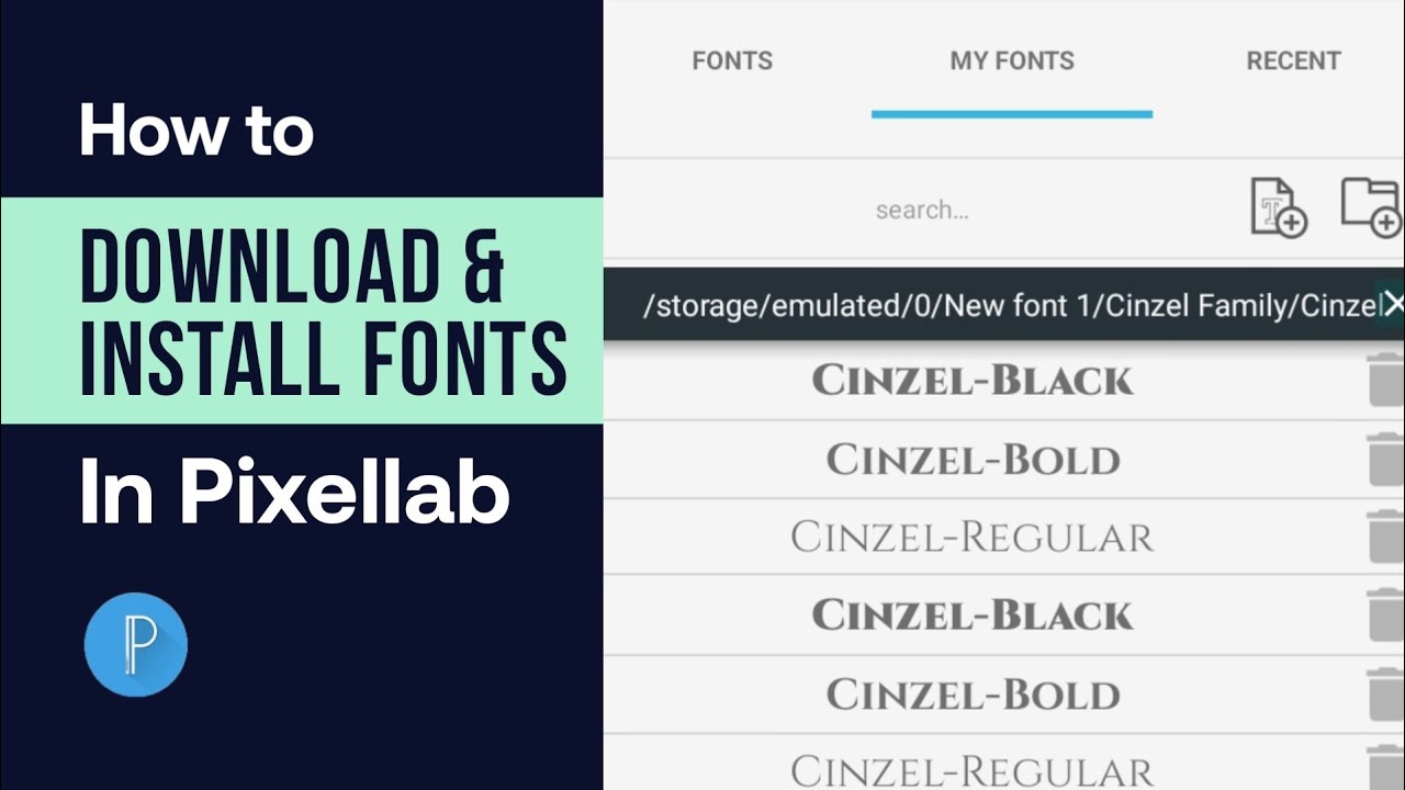 How To Easily DOWNLOAD And INSTALL More FONTS Into Your  Pixellab App ||  Pixellab Tutorial