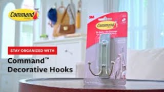 Command How to Use Command™ Decorative Large Double Hooks