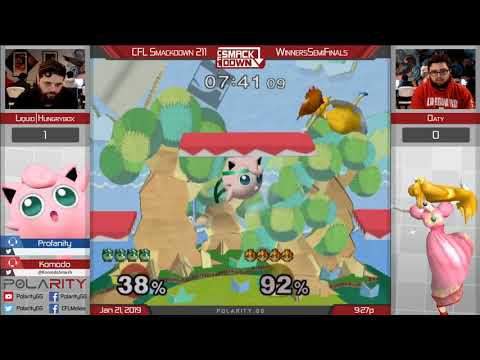 CFL Smackdown 211 Melee - Hungrybox (Jigglypuff) vs Oaty (Peach) - Winners Semis